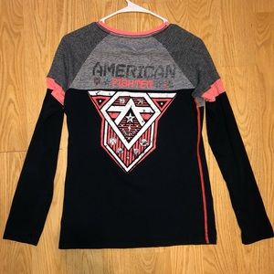 Women’s American fighter shirt, size small like new condition